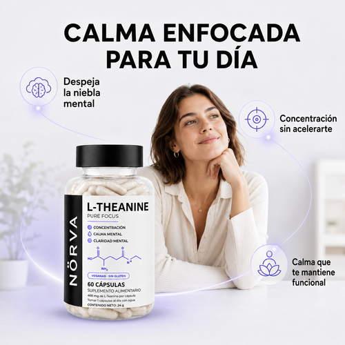 NÖRVA® Pure Focus | L-Teanina 400 mg para calma enfocada