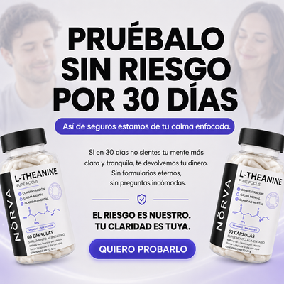 NÖRVA® Pure Focus | L-Teanina 400 mg para calma enfocada