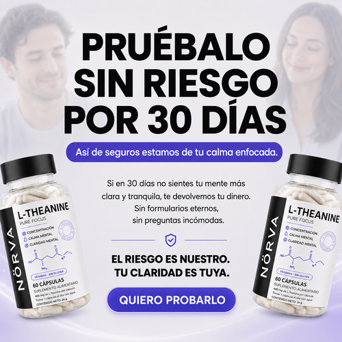 NÖRVA® Pure Focus | L-Teanina 400 mg para calma enfocada